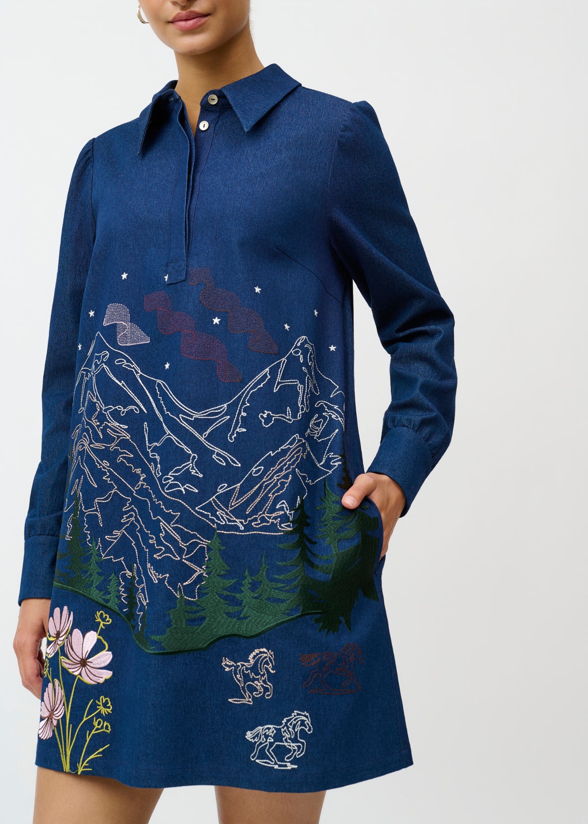 CRFlora Denim Kjole